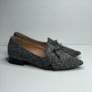 Cole Haan Elegant Black and White plaid slip Women's Loafers SZ 11 B